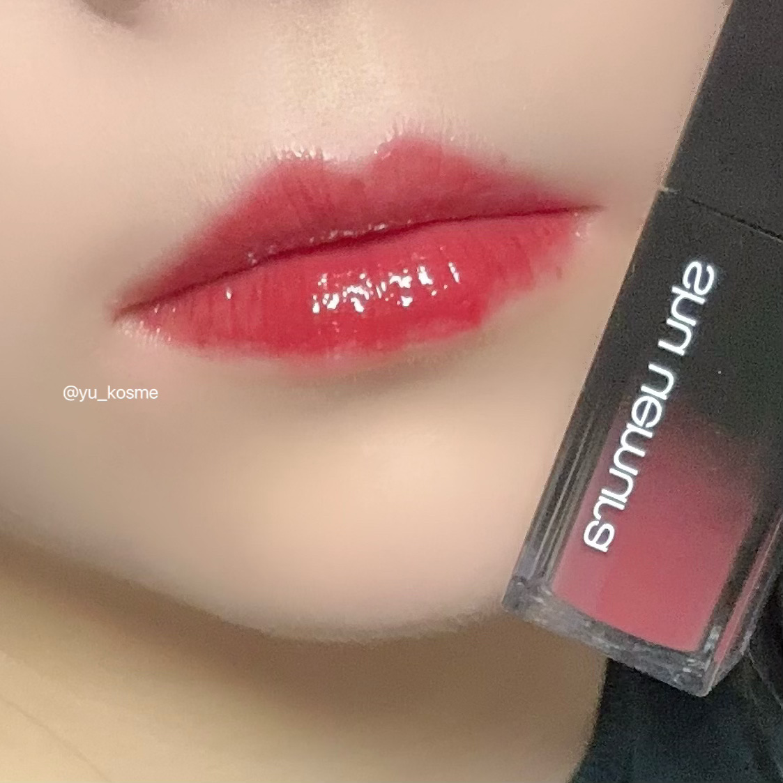  ルージュ アンリミテッド リキッド ラッカー/shu uemura/口紅を使ったクチコミ（3枚目）