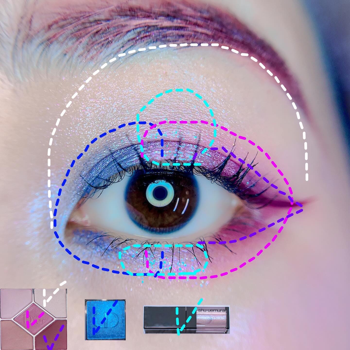 ディオールショウ モノ クルール 162 ブルー バヤデール/Dior/アイシャドウを使ったクチコミ（2枚目）