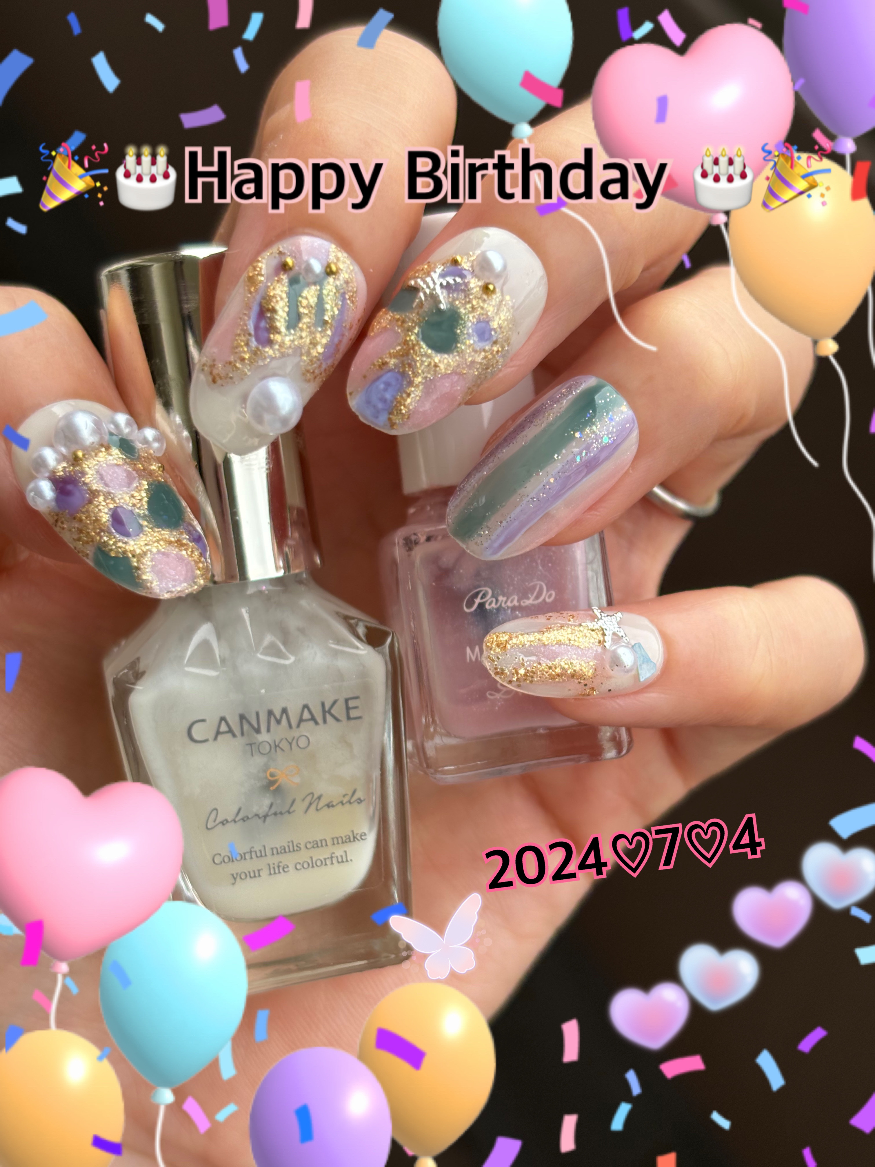 カラフルネイルズ/キャンメイク/マニキュアを使ったクチコミ（1枚目）