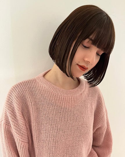 HARUNA on LIPS 「.お客様スタイル✨.ぱっつんとボブ💕💕.扱いやすいようにうちに..」(3枚目)