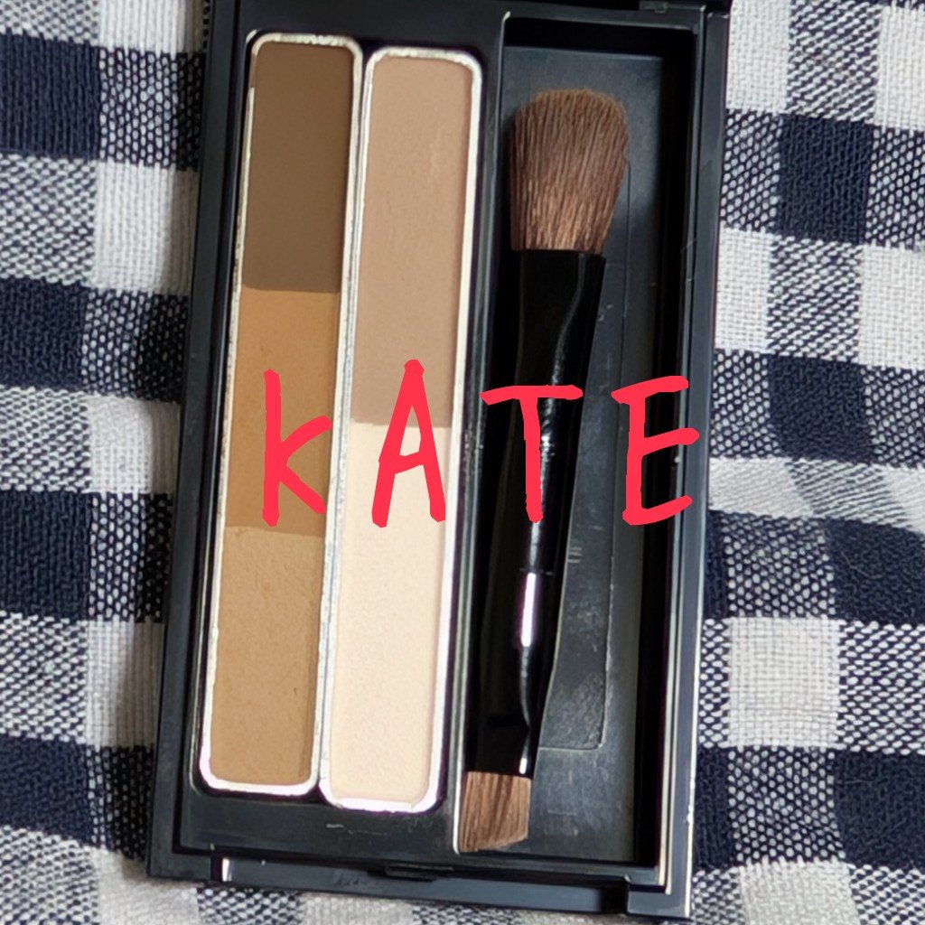 ケイト デザイニングアイブロウ 3D（デュアルコントゥアカラー） EX-4 ライトブラウン系 × ウォームコントゥア/KATE/パウダーアイブロウを使ったクチコミ（1枚目）