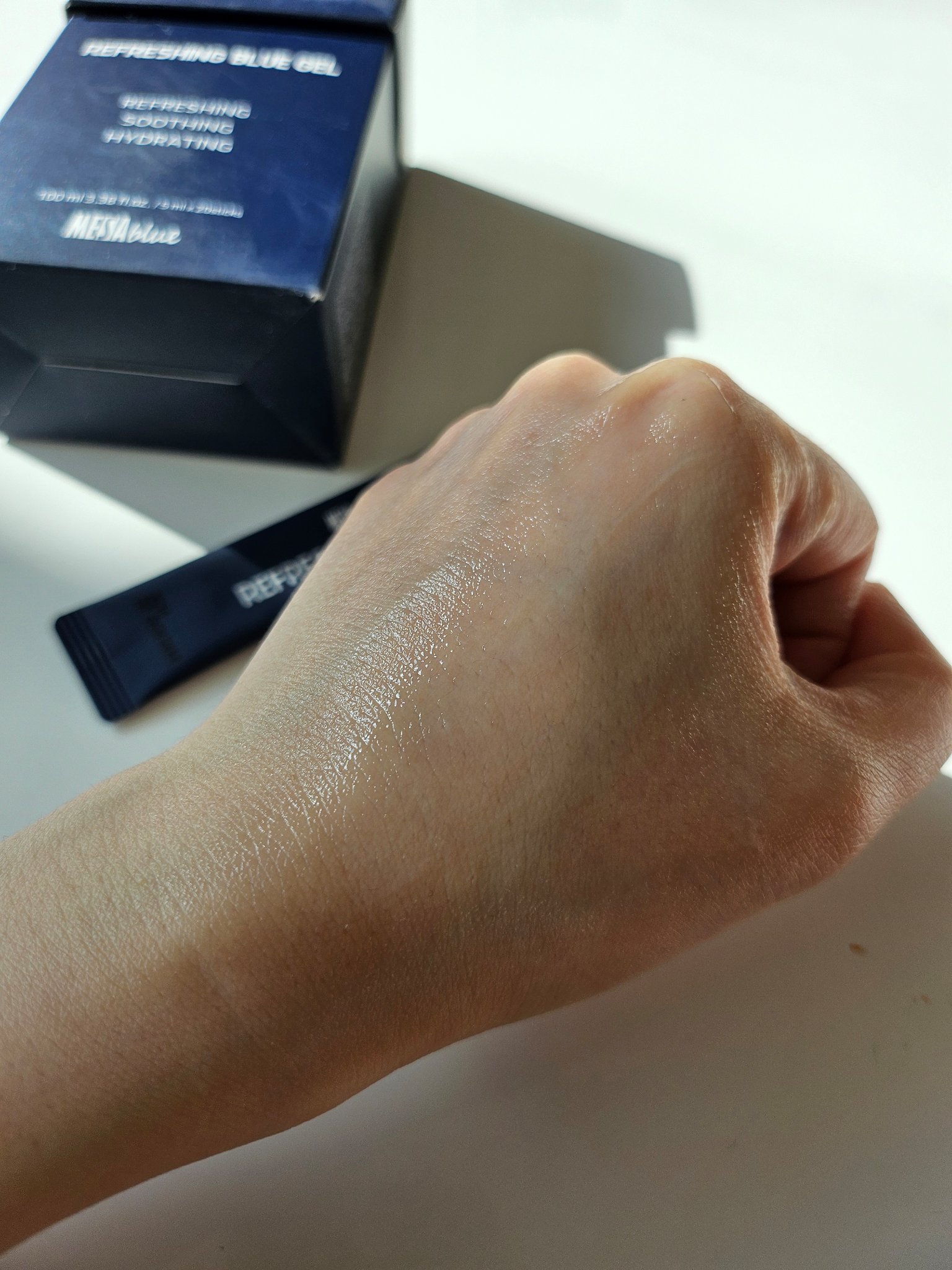 メサブルーリフレッシングブルージェル/MESAblue/フェイスクリームを使ったクチコミ（3枚目）