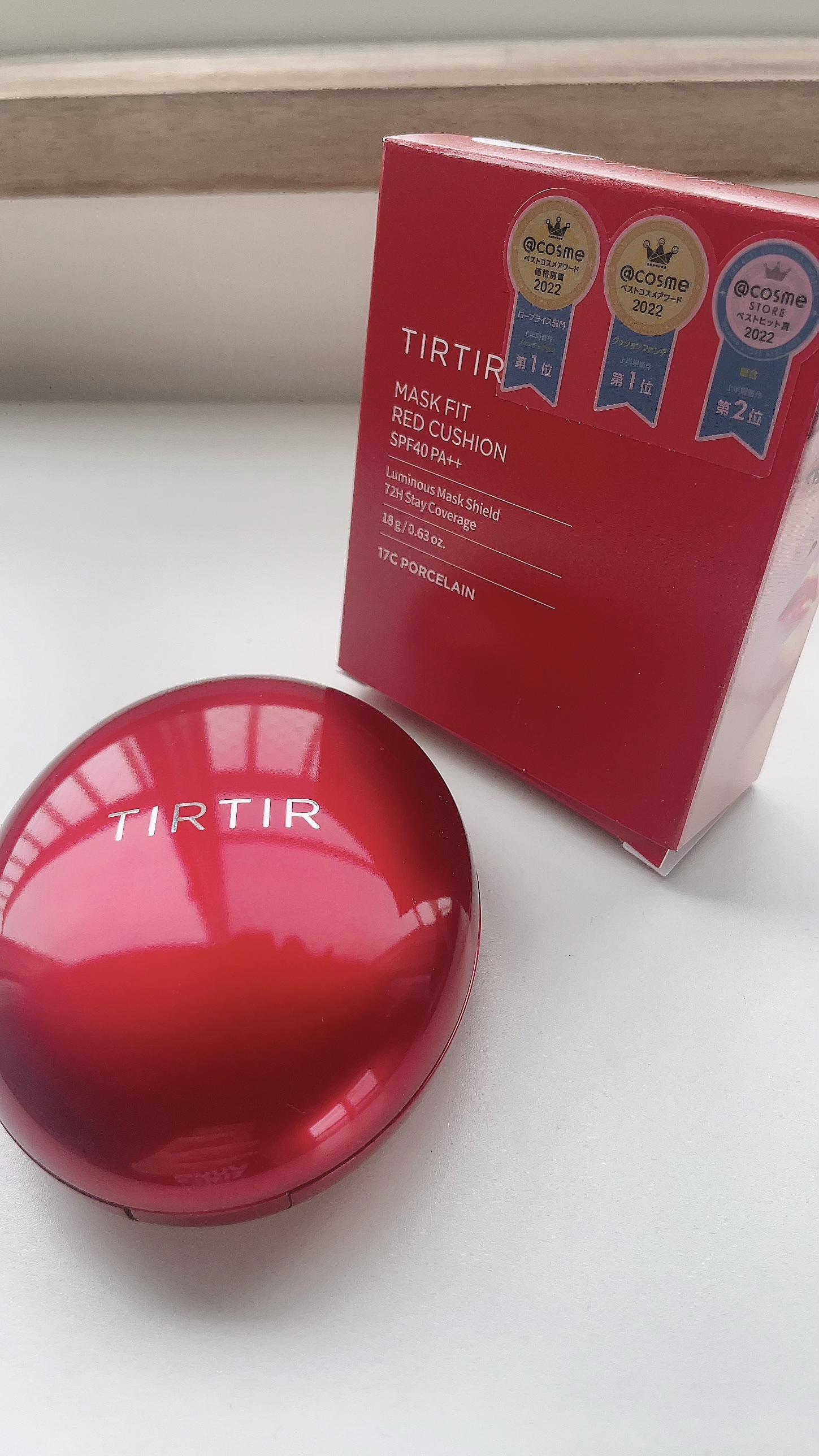 マスク フィット レッド クッション 17C ポーセリン/TIRTIR(ティルティル)/クッションファンデーションを使ったクチコミ（1枚目）