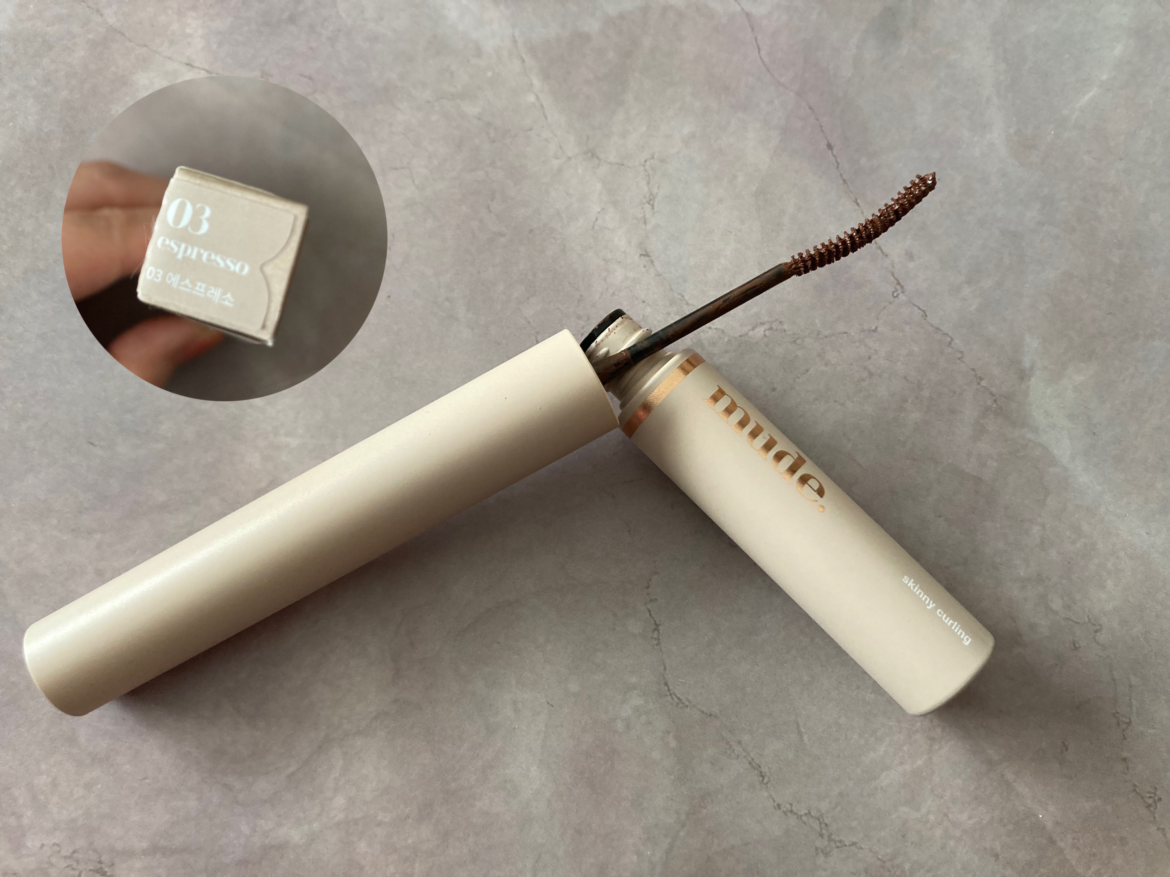 インスパイアスキニーカーリングマスカラ/mude./マスカラを使ったクチコミ（3枚目）