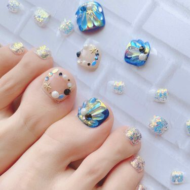 ワンタッチフットネイルチップ Gelato Factoryの口コミ ジェラートファクトリー フットネイルチッ By Borotama 混合肌 Lips