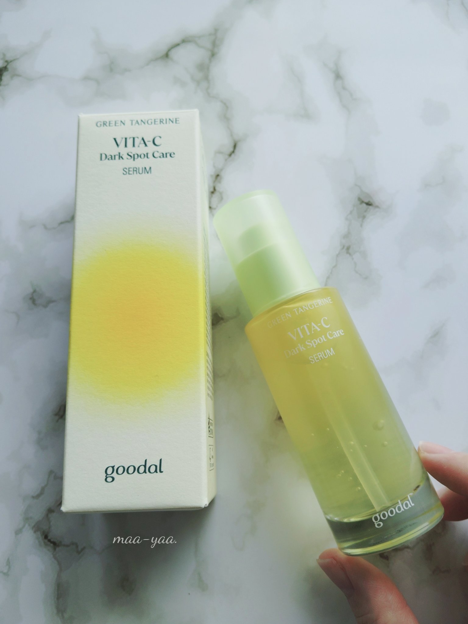 グリーンタンジェリン ビタC ダークスポットケアセラム/goodal/美容液を使ったクチコミ（2枚目）