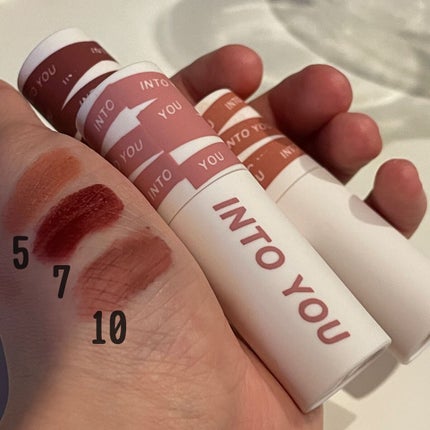 スーパーマットリップ&チークマッド/INTO U/口紅を使ったクチコミ(2枚目)