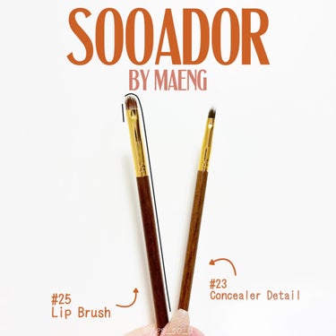 SOOA DOR SOOADOR BY MAENG # 25 Lip Brushのクチコミ「🏷️ブランド名:#SOOADOR BY MAENG
 オシャレな金と木のデザインでテンション上.....」（1枚目）
