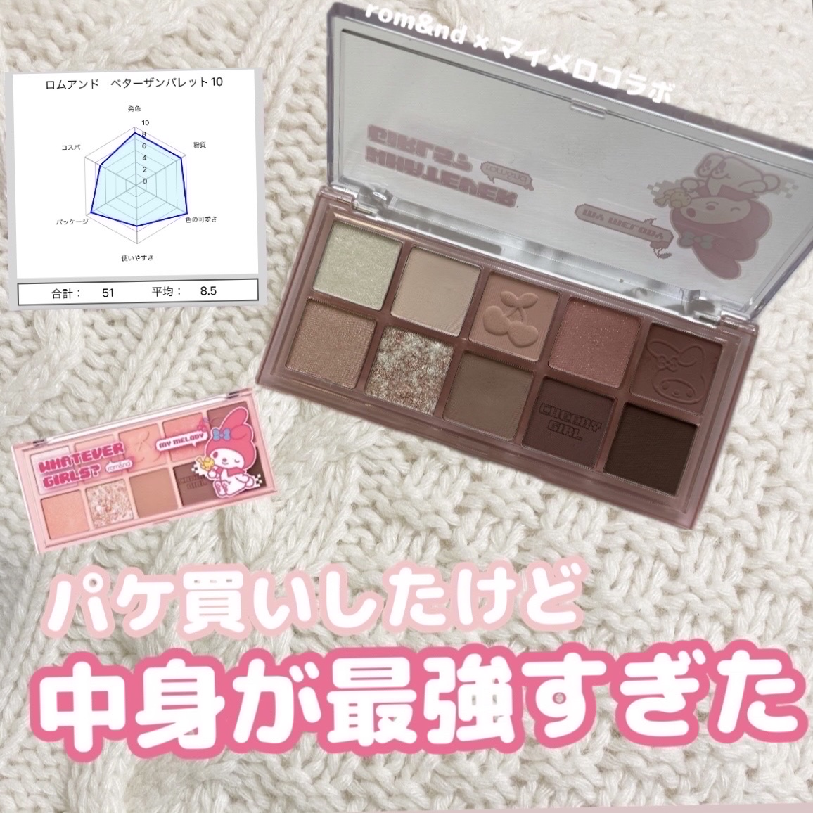 ベターザンパレット/rom&nd/アイシャドウパレットを使ったクチコミ（1枚目）