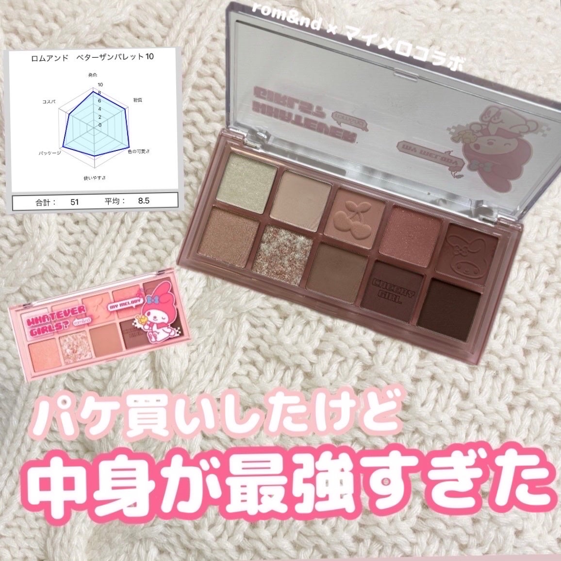 ベターザンパレット/rom&nd/アイシャドウパレットを使ったクチコミ(1枚目)