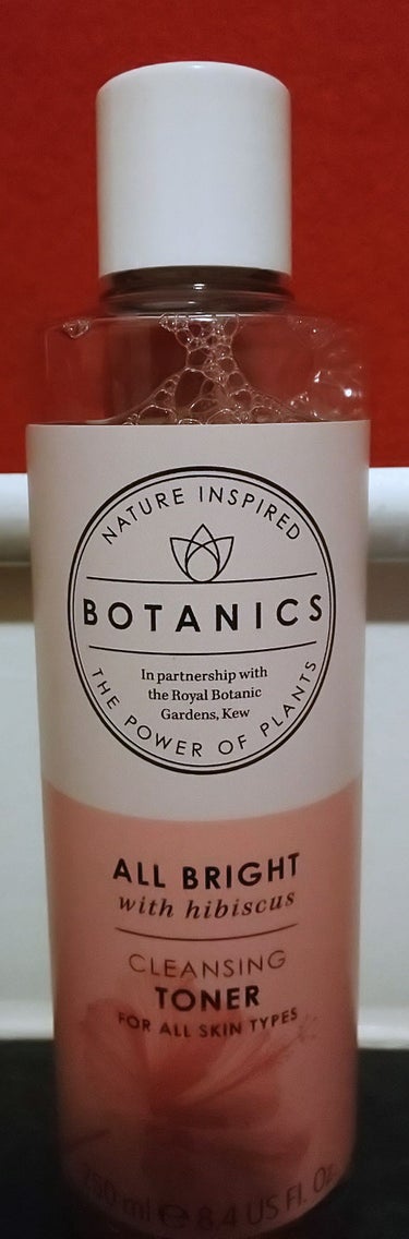 Boots(英国) Botanics All Bright with hibiscus Cleansing Toner