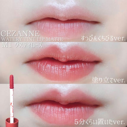 ウォータリーティントリップ マット/CEZANNE/リップティントを使ったクチコミ(3枚目)