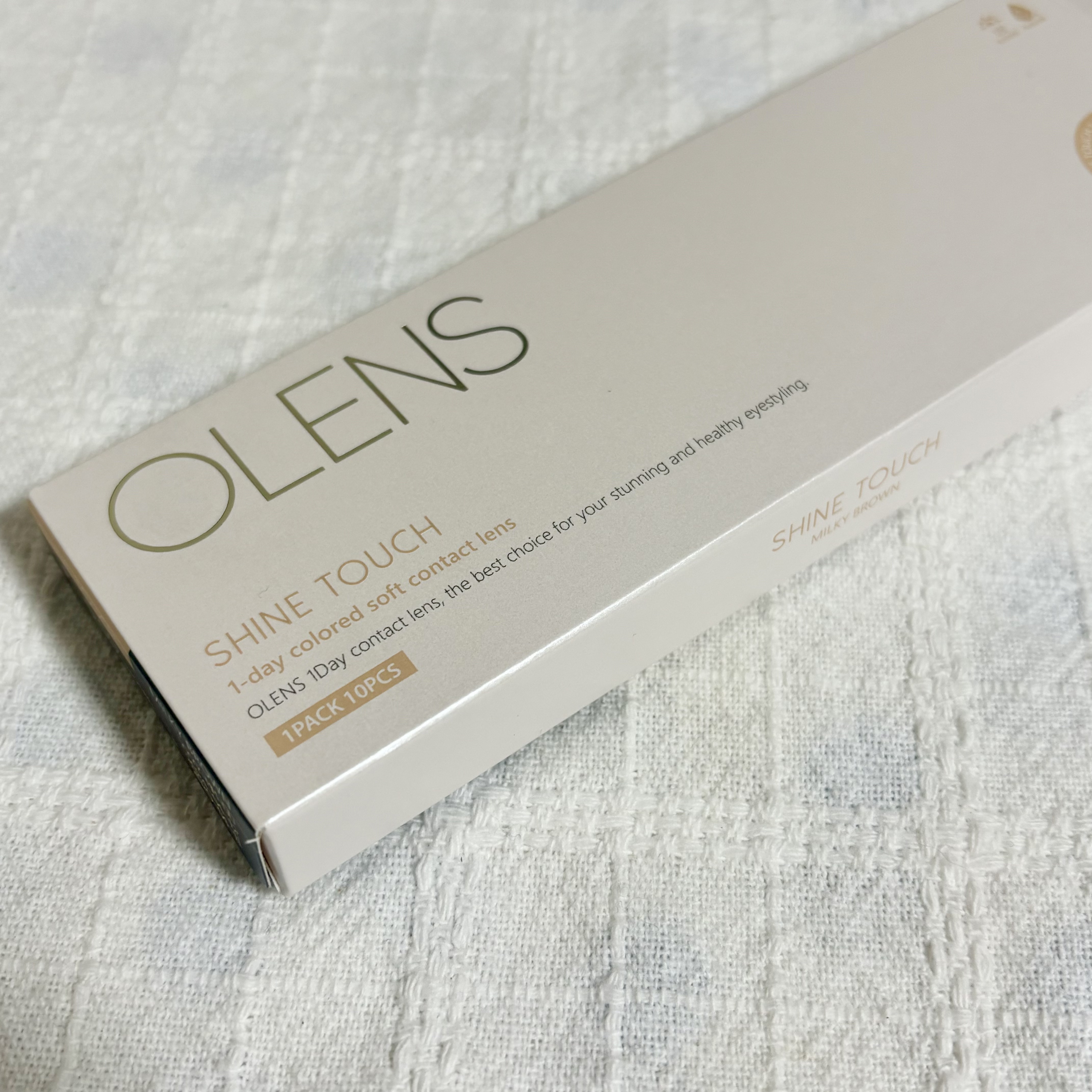 ShineTouch 1day ミルキーブラウン/OLENS/ワンデー（１DAY）カラコンを使ったクチコミ（2枚目）