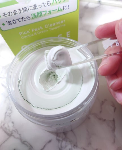 ピックパック クレンザー サボテン&青みかん/OFBASE/洗い流すパック・マスクを使ったクチコミ(3枚目)