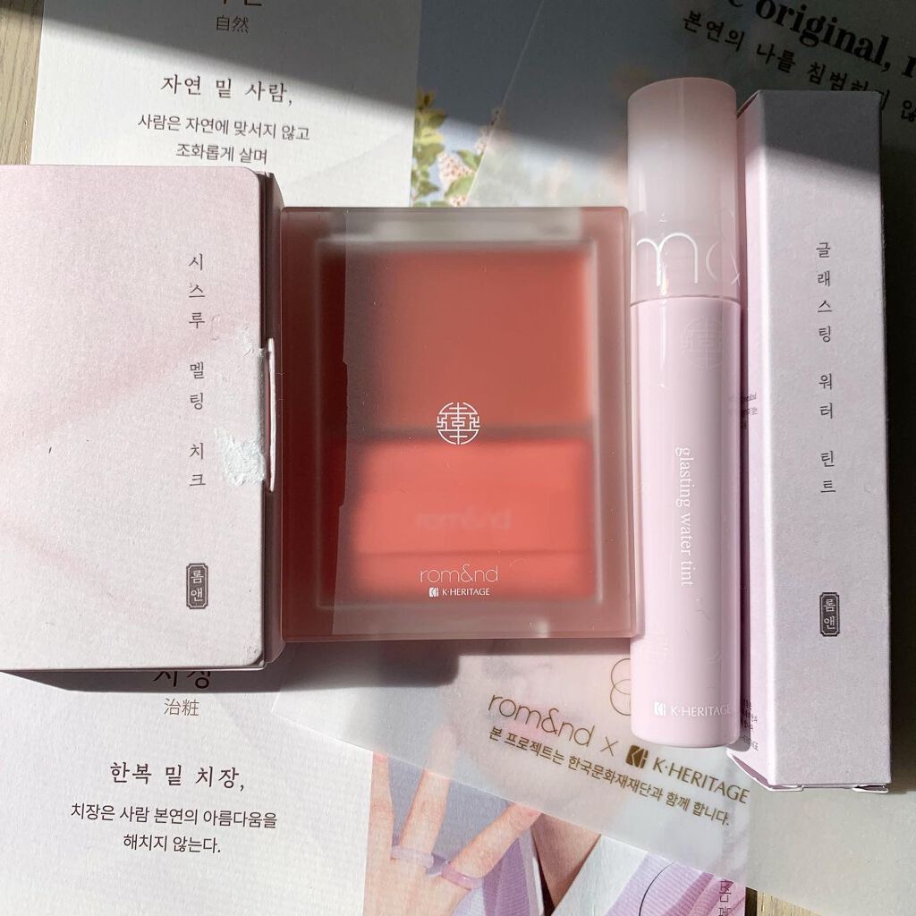 シースルーメルティングチーク 02 MELTING CORAL/rom&nd/ジェル・クリームチークを使ったクチコミ（3枚目）