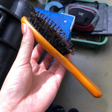 つやつや天然毛のミニミックスブラシ/マペペ/ヘアブラシを使ったクチコミ(2枚目)