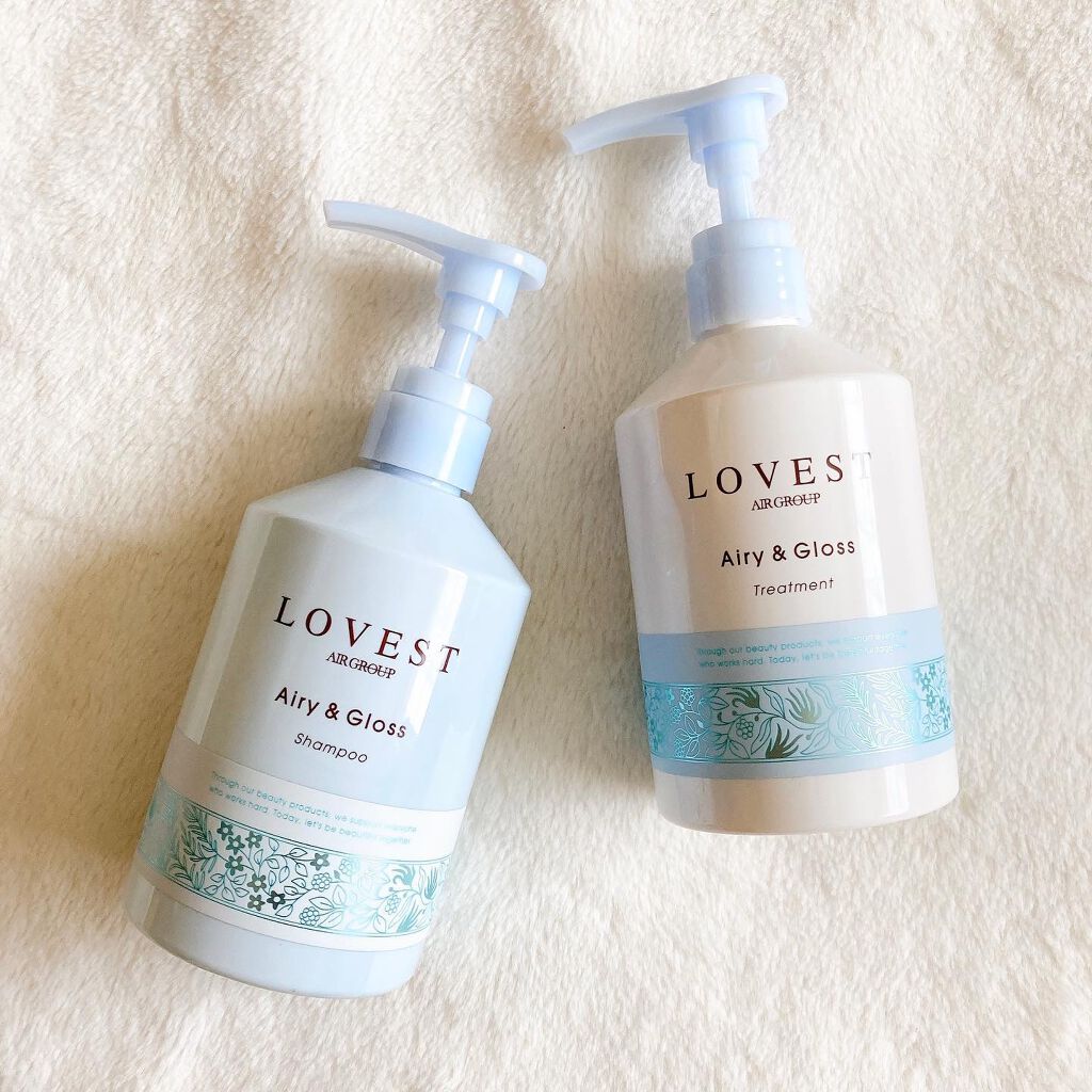 エアリーアンドグロス シャンプー／トリートメント /LOVEST by air Salon Quality Hair Care/市販シャンプーを使ったクチコミ（1枚目）