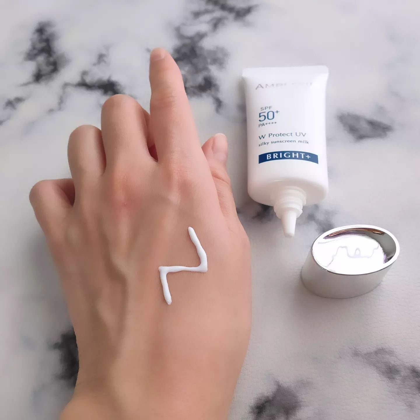 アンプルール WプロテクトUV ブライト＋/アンプルール/日焼け止めミルクを使ったクチコミ（3枚目）