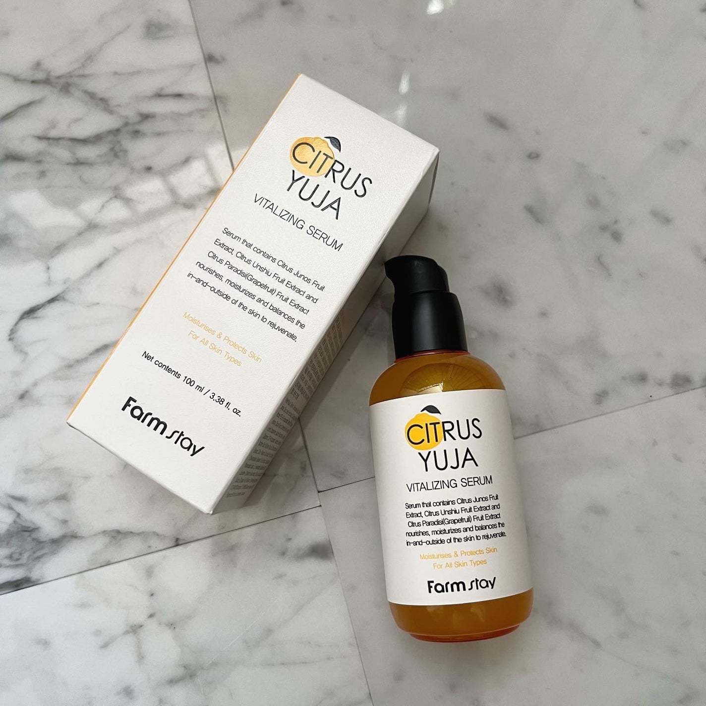 シトラスゆずバイタライジングアンプル/Farmstay/美容液を使ったクチコミ(6枚目)