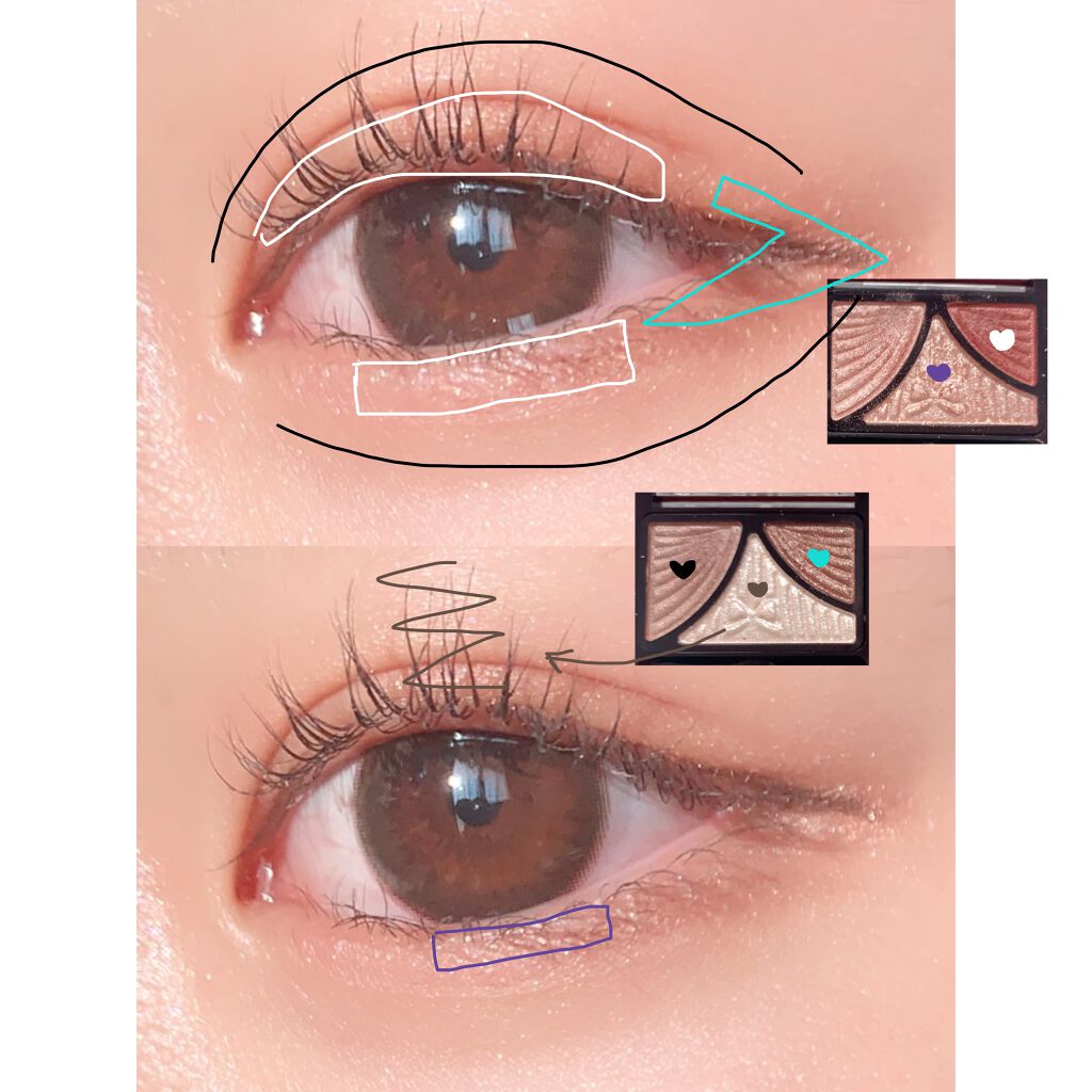 ジューシーピュアアイズ/キャンメイク/アイシャドウパレットを使ったクチコミ(2枚目)