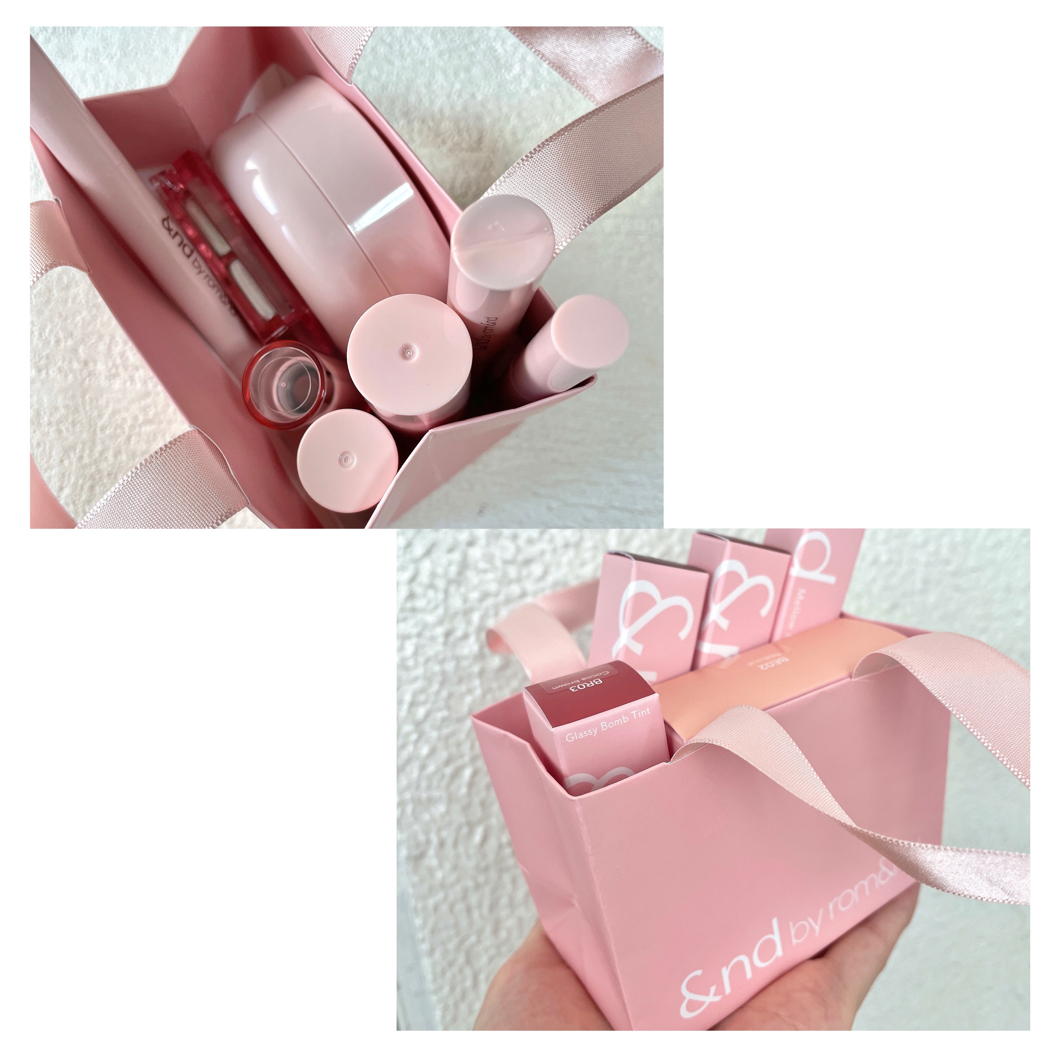 アンドバイロムアンド　グラッシーボムティント/&nd by rom&nd/リップティントを使ったクチコミ（2枚目）