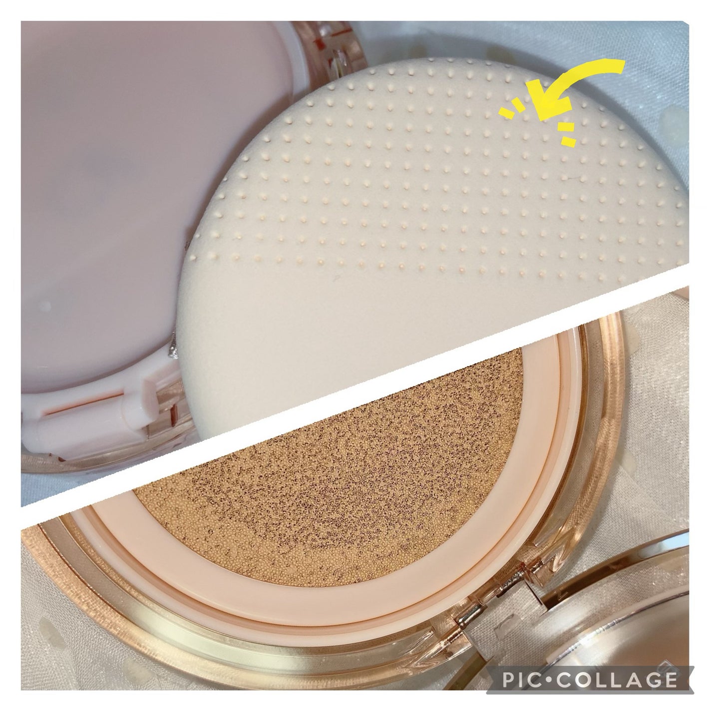 ヌードカーミンググロークッション/MAKE9/クッションファンデーションを使ったクチコミ(3枚目)