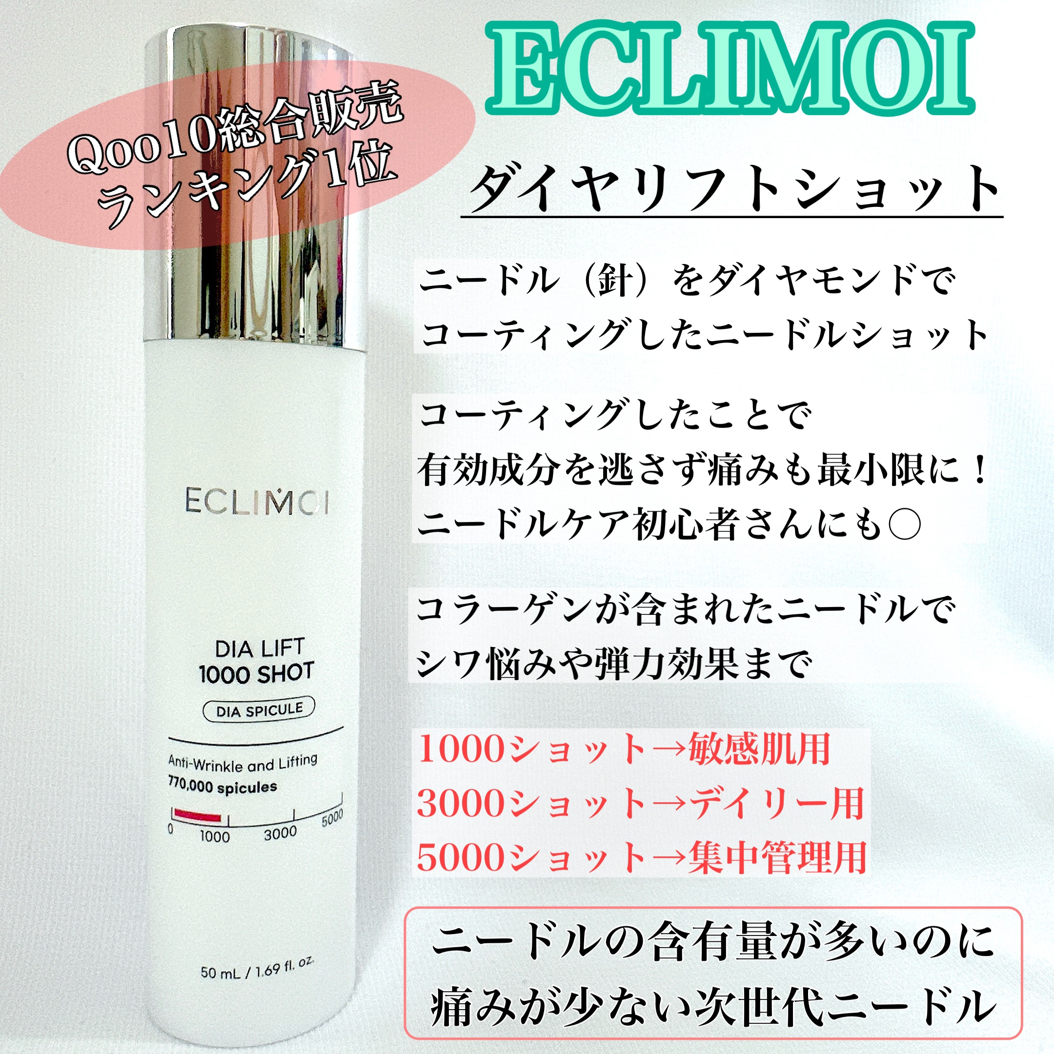 ダイヤリフト1000 SHOT/ECLIMOI/ブースター・導入液を使ったクチコミ（2枚目）