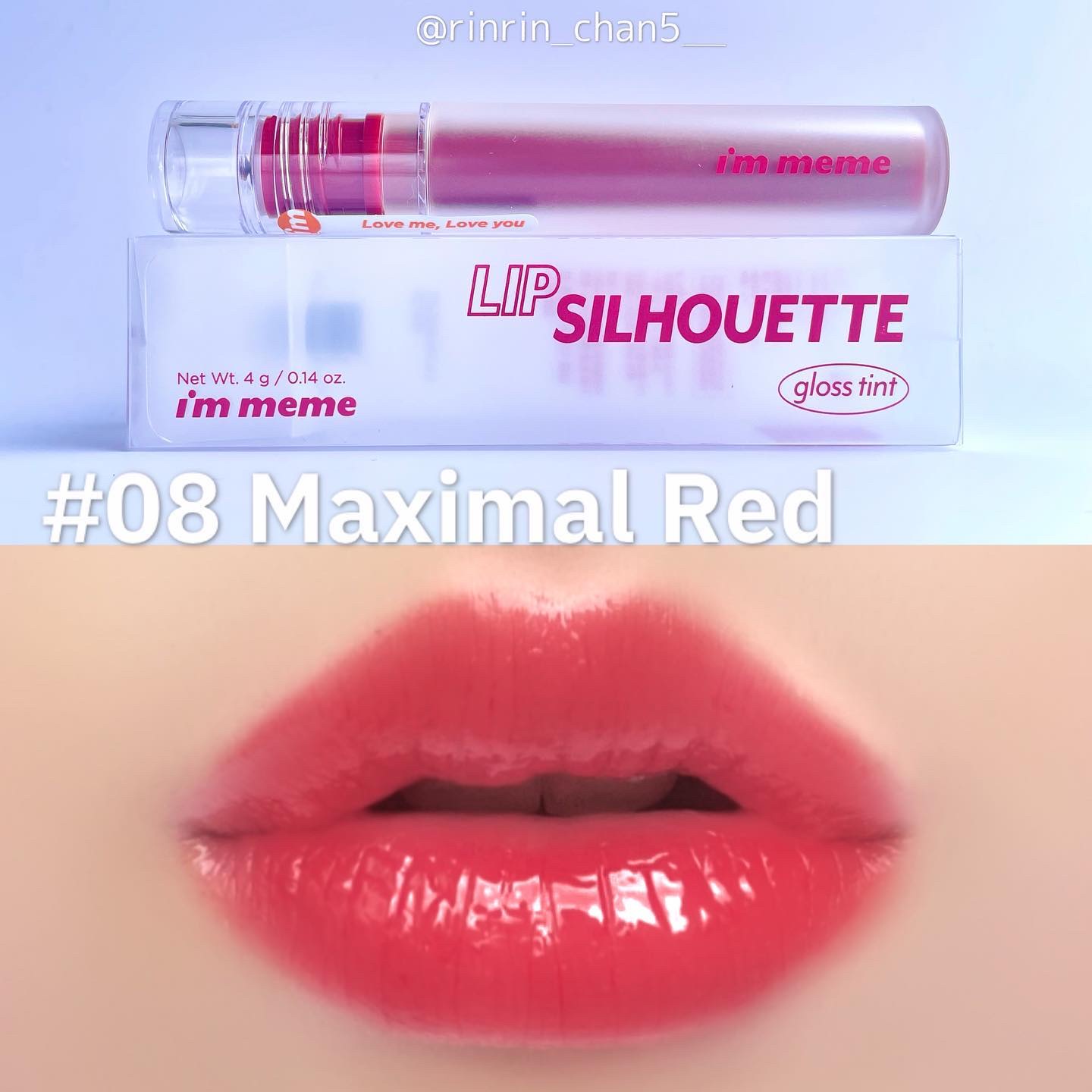 リップシルエットマットベルベットティント/i’m meme/リップティントを使ったクチコミ（3枚目）