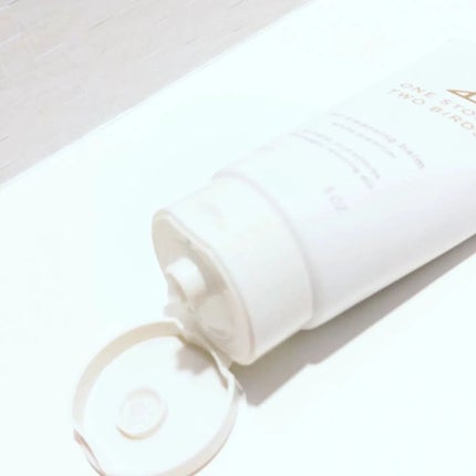 オイルクレンジングバーム ホワイトプレミアム/ONE STONE TWO BIRDS/クレンジングバームを使ったクチコミ(2枚目)