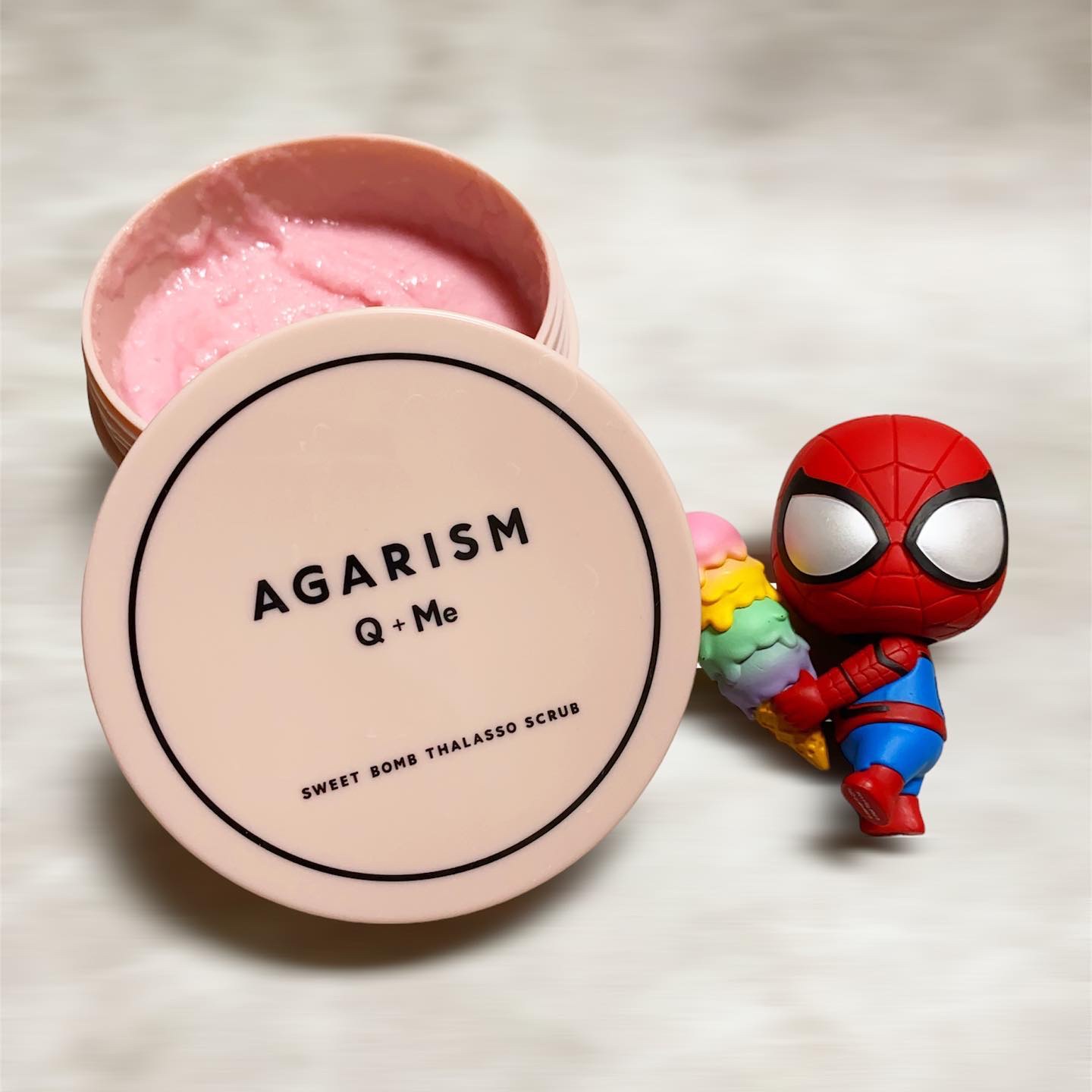 Q+Me スウィート ボム タラソ スクラブ/AGARISM/バストケア・ヒップケアを使ったクチコミ（1枚目）