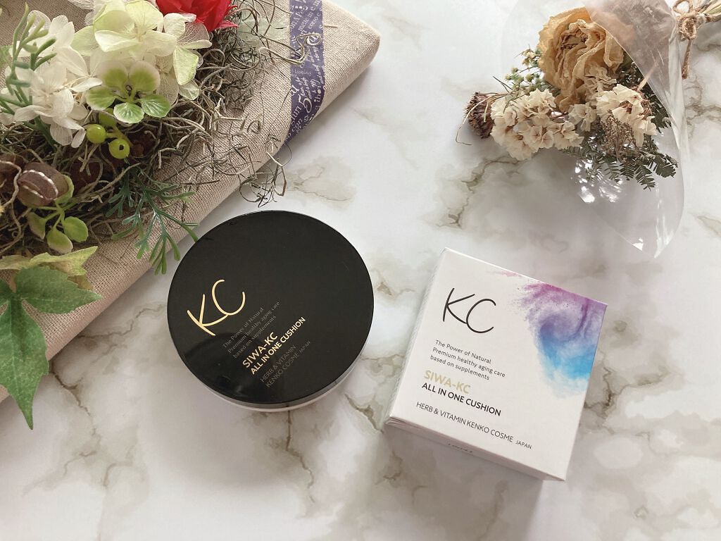 SIWA-KC オールインワンクッション ナチュラルベージュ/ハーブ健康本舗/クッションファンデーションを使ったクチコミ（1枚目）