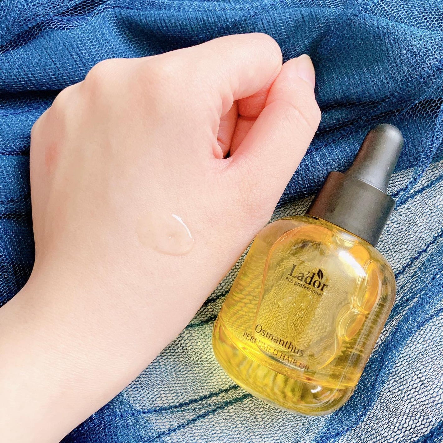 パフュームヘアオイル オスマンサス/La'dor/ヘアオイルを使ったクチコミ(4枚目)