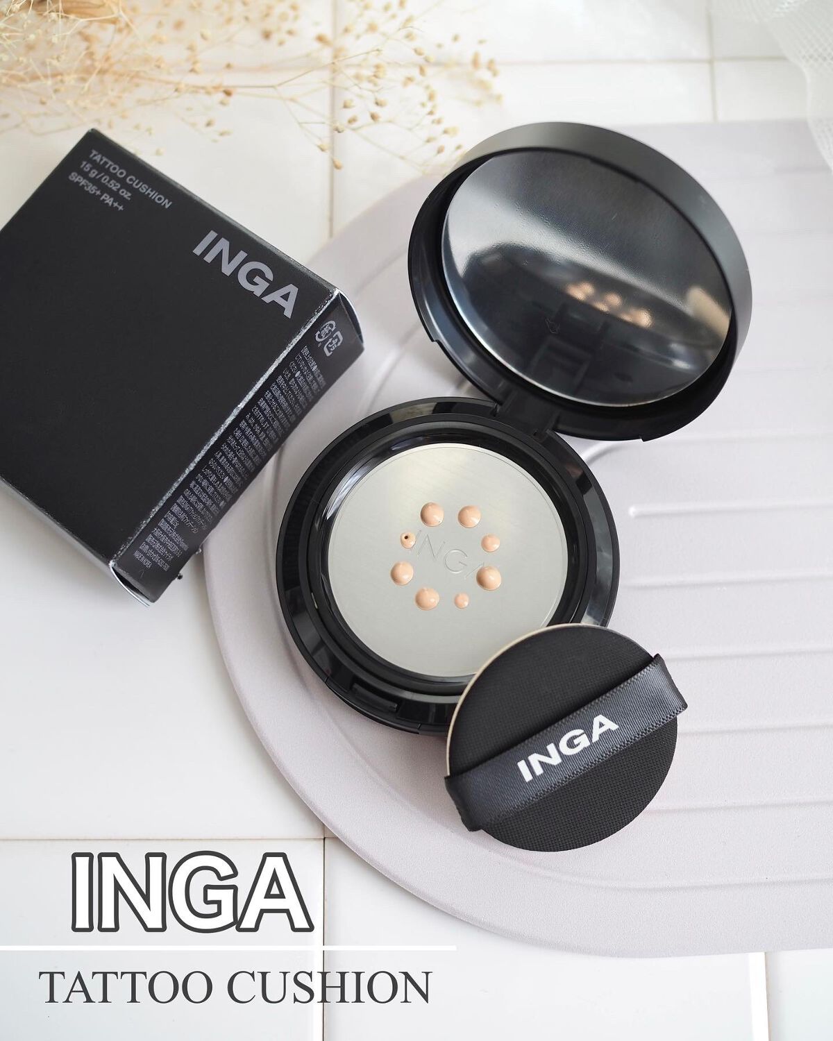 タトゥークッションファンデーション N21 ライトベージュ/INGA/クッションファンデーションを使ったクチコミ（1枚目）