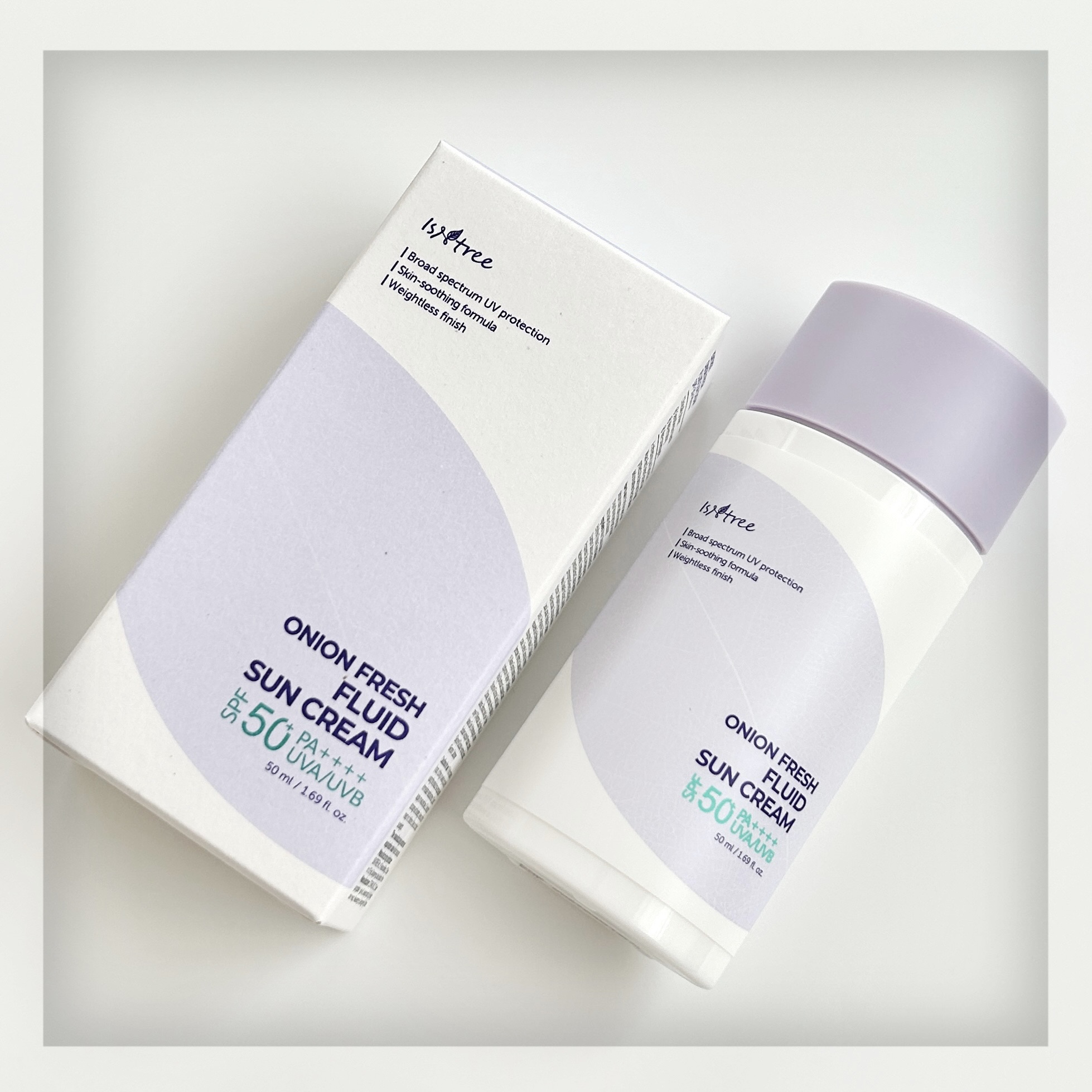 Isntree オニオンフレッシュフルイドUVクリームのクチコミ「𓍯オニオンフレッシュフルイドUVクリーム[SPF50+/PA++++]⌇ISNTREE

イズ.....」（1枚目）