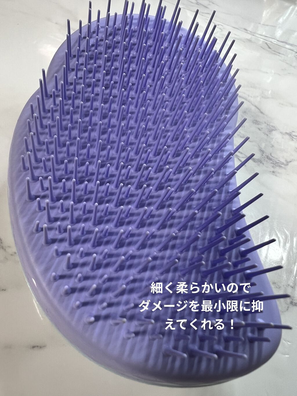 ザ・オリジナル ソフト＆ダメージ ミントシャーベット/TANGLE TEEZER/ヘアブラシを使ったクチコミ（3枚目）