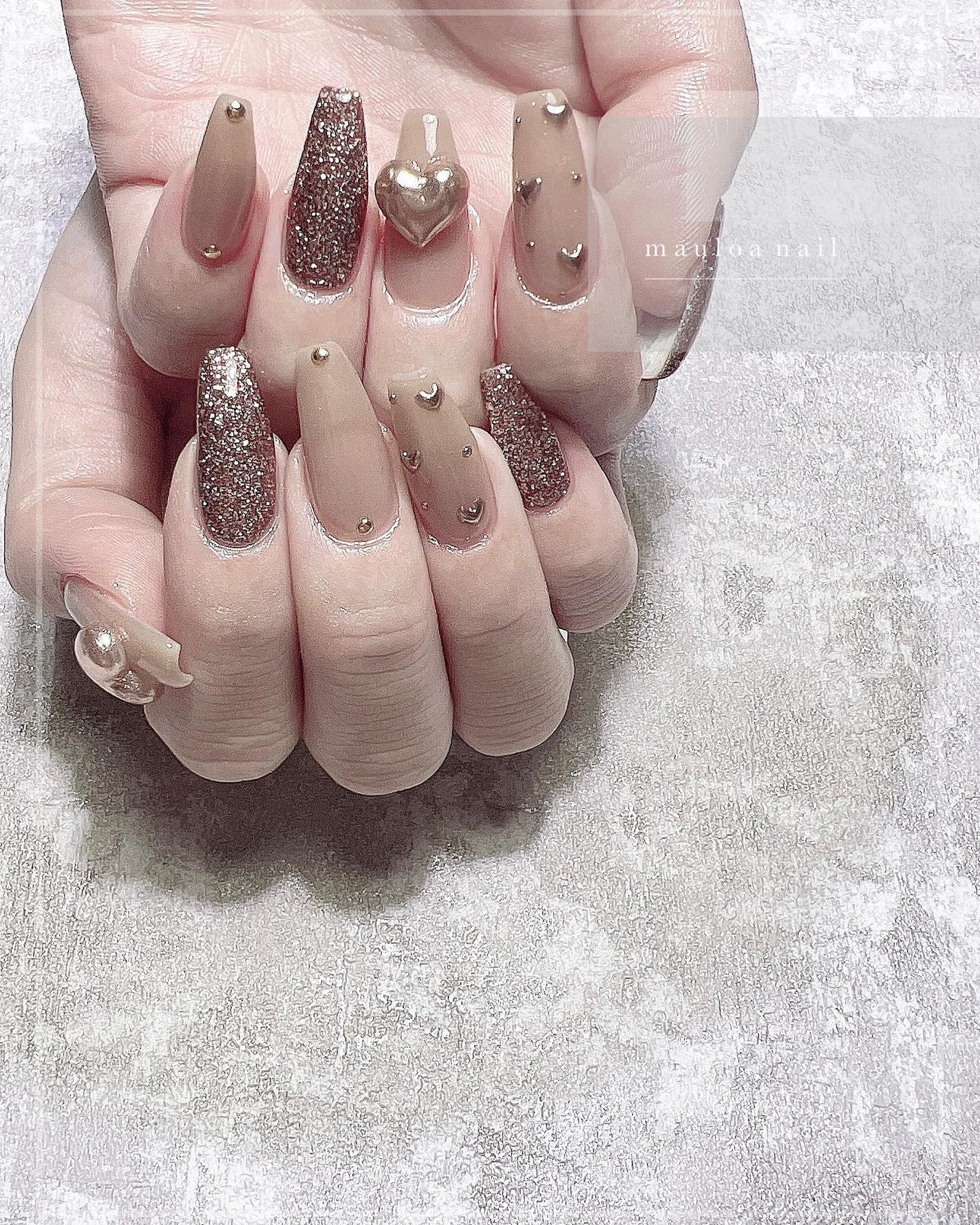 mauloa_nail on LIPS 「・ ハートネイル🫶いつもありがとうございますっ🤗❤️・ネイルや..」(1枚目)