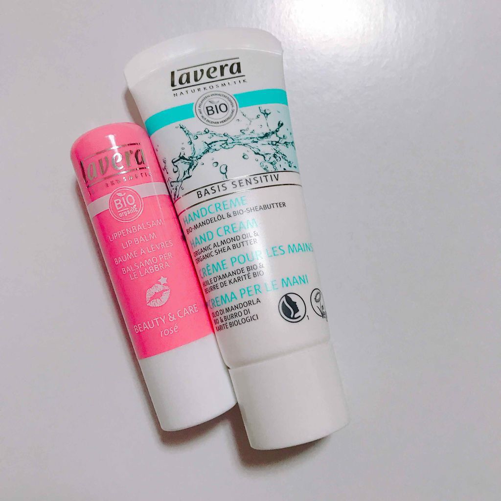 マイリップ ローズ＆アーモンドミルク/ラヴェーラ/リップケアを使ったクチコミ（1枚目）