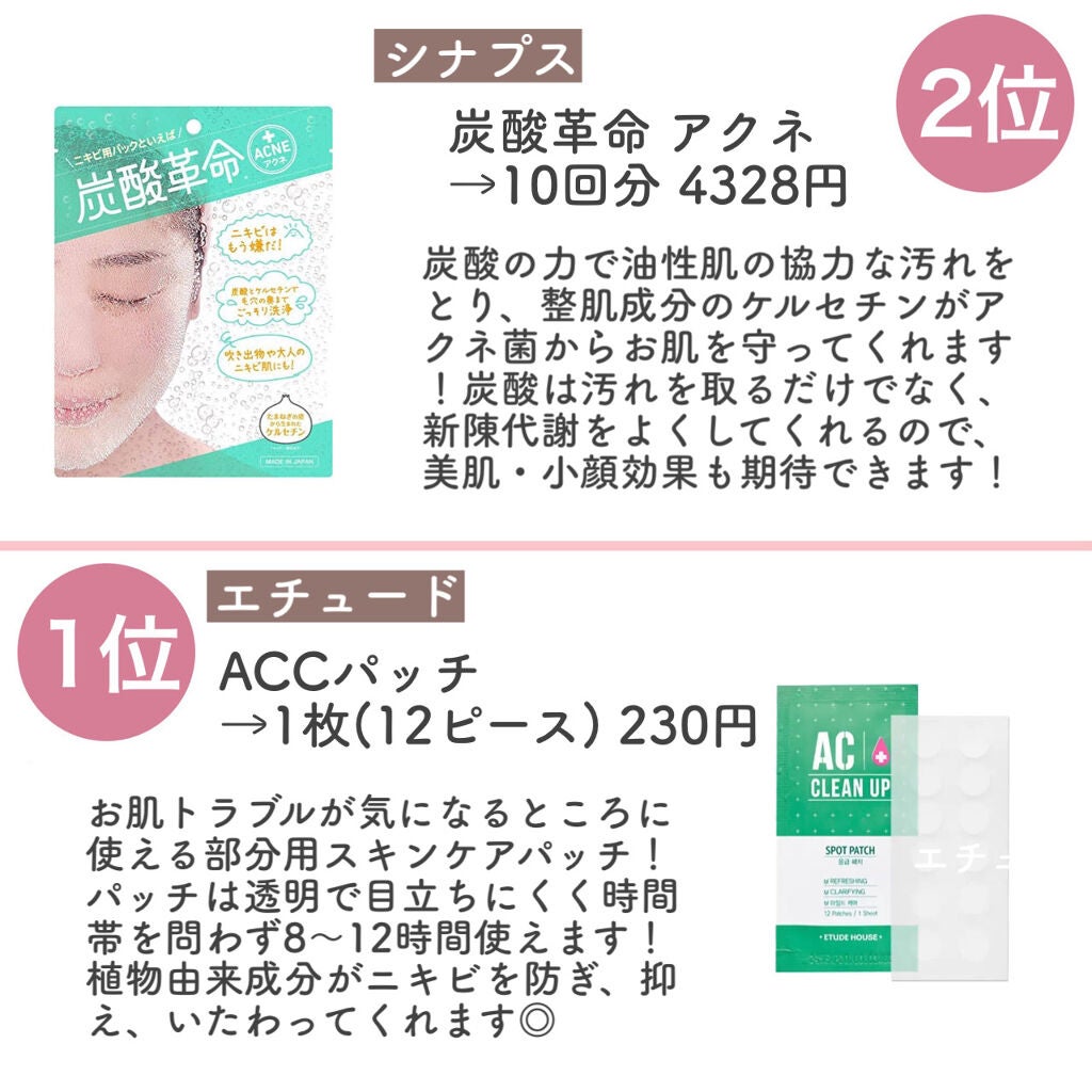 ACC パッチ/ETUDE/シートマスク・パックを使ったクチコミ(6枚目)