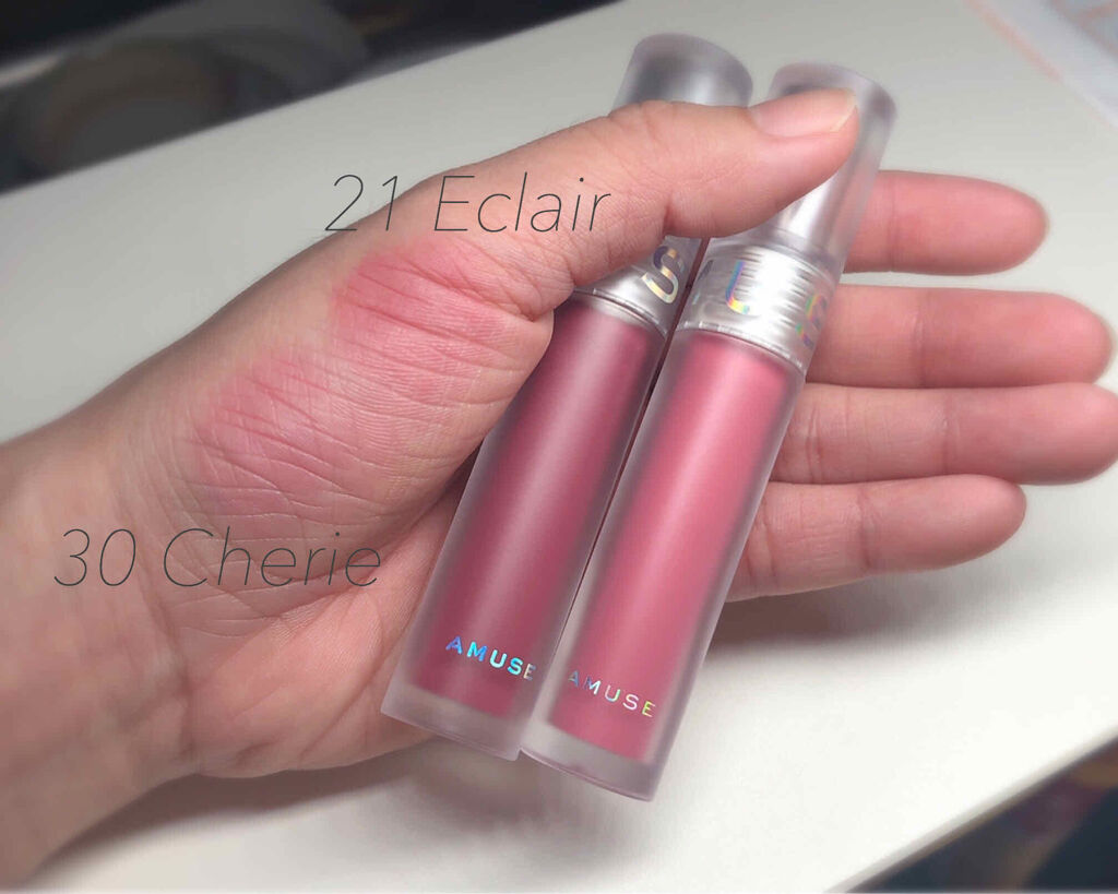 ソフトクリームチーク 21 Eclair/AMUSE/リキッドチークを使ったクチコミ（2枚目）