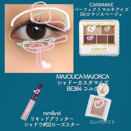 パーフェクトマルチアイズ/キャンメイク/アイシャドウパレットを使ったクチコミ(2枚目)