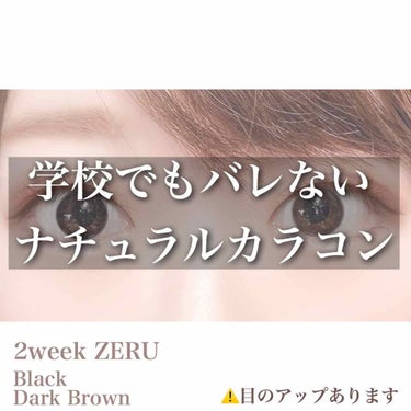 カラコン 2week ZERU
💰¥1499（楽天価格／税込）

自然に美しくにこだわったナチュラルレンズ。
《詳細》も下に書いておくので興味があればご覧ください。

写真2枚目は両目色違い（室内撮り）