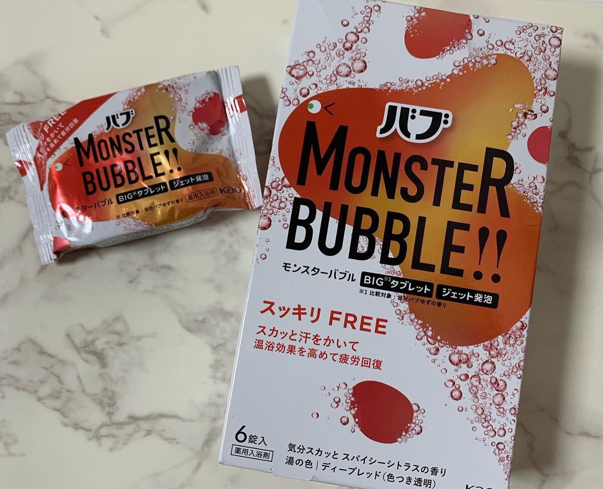 モンスターバブル スッキリFREE /バブ/炭酸系入浴剤を使ったクチコミ(1枚目)