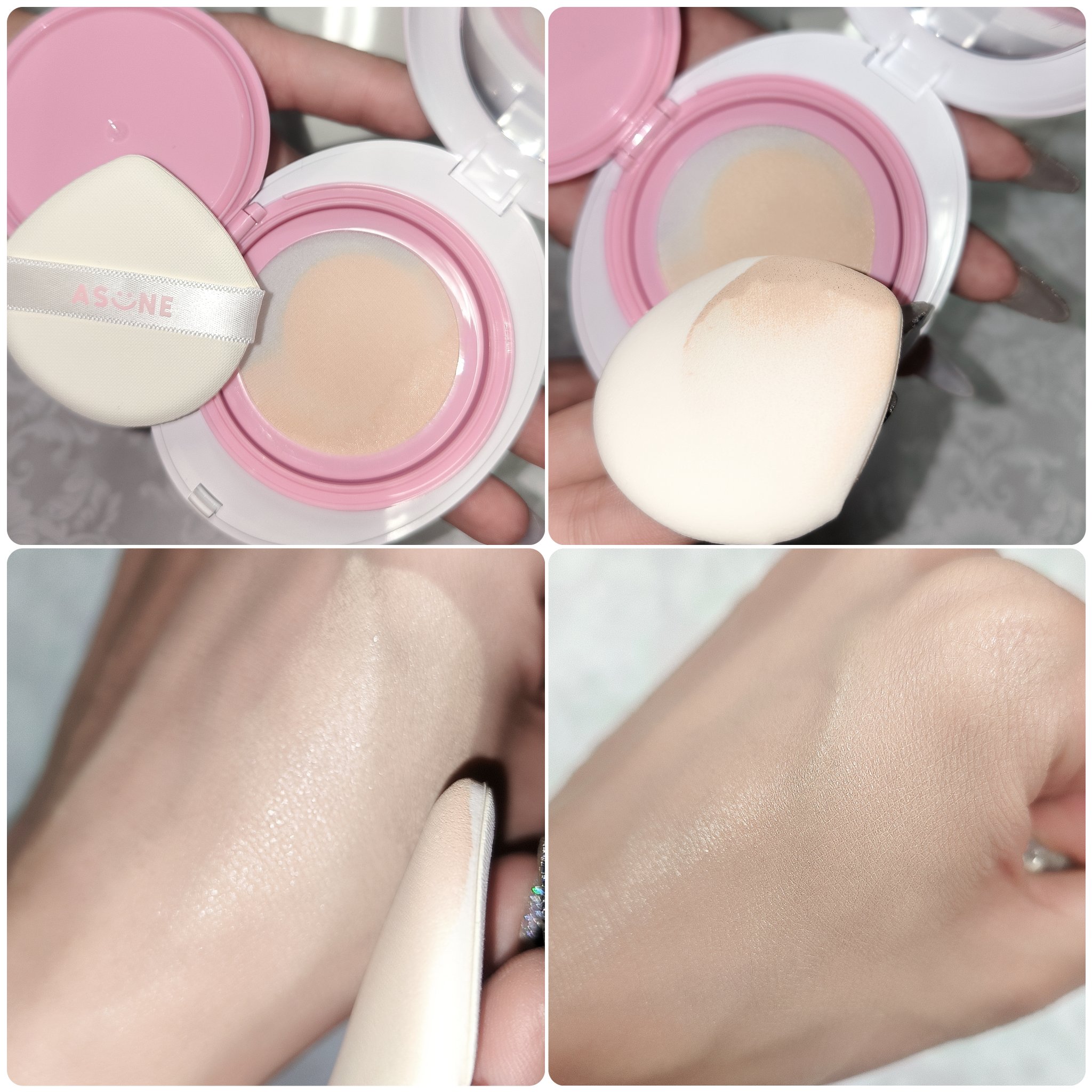 デューイーメッシュファンデーション #23 ナチュラルベージュ/ASUNE /クッションファンデーションを使ったクチコミ（3枚目）