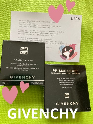 #PR
#ジバンシイ
#LIPSプレゼント
#GIVENCHY

LIPS様を通して、GIVENCHY様より
①プリズム・リーブル・スキンケアリング・グロウ・クッション
②プリズム・リーブルをプレゼント