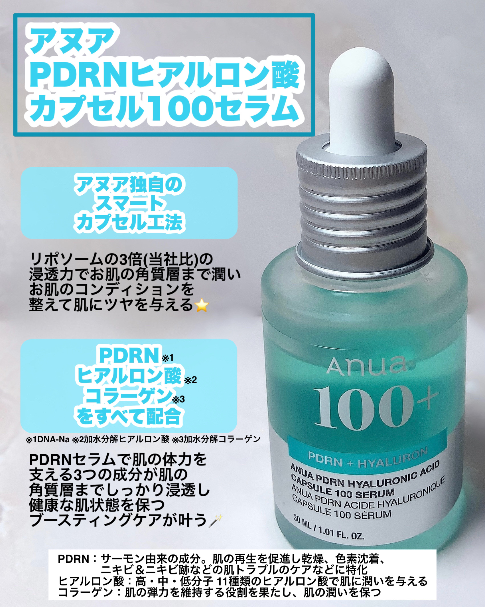 PDRNヒアルロン酸カプセル100セラム｜Anuaの口コミ - Anua 様よりご