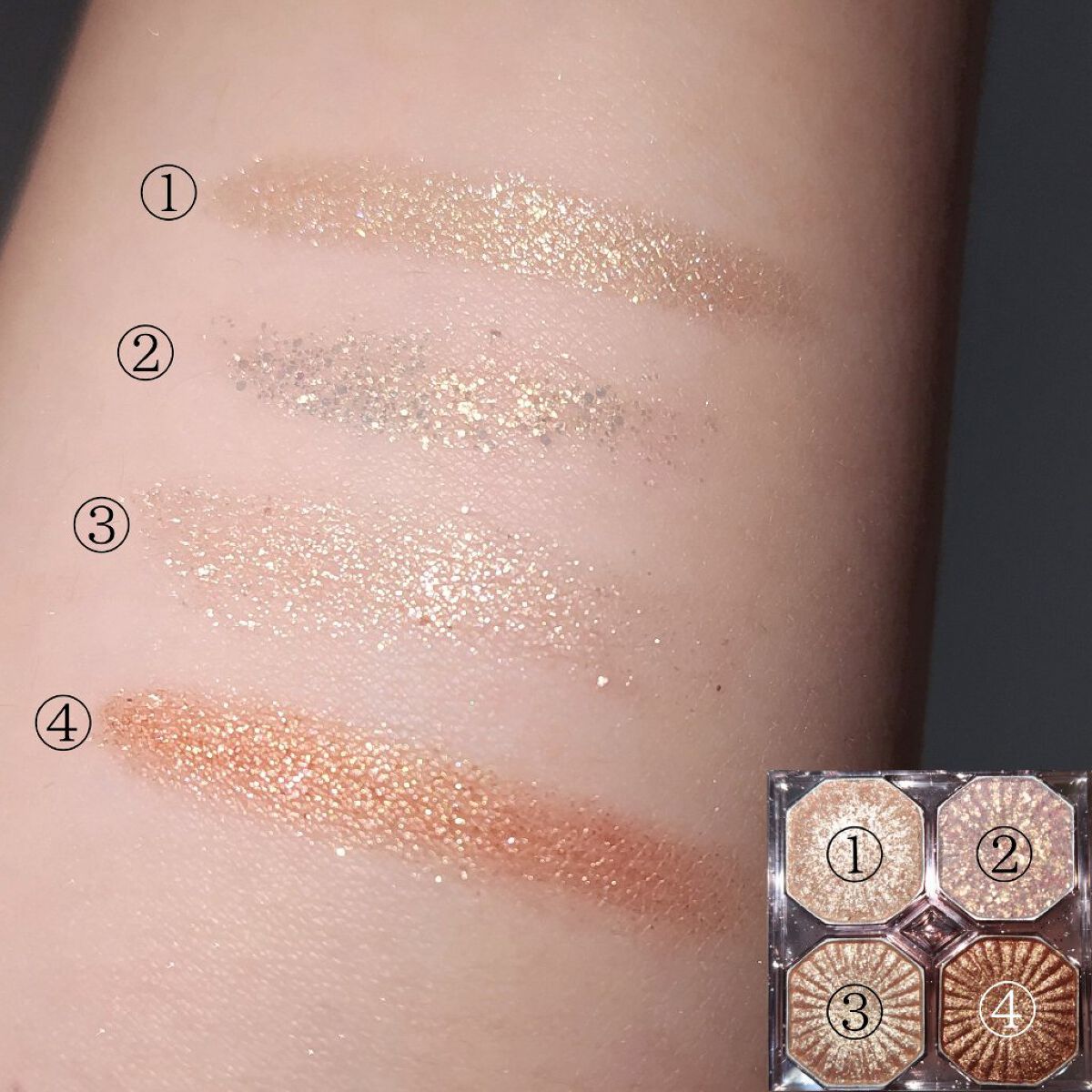 プレイカラーアイズ ミニオブジェ/ETUDE/アイシャドウパレットを使ったクチコミ（3枚目）