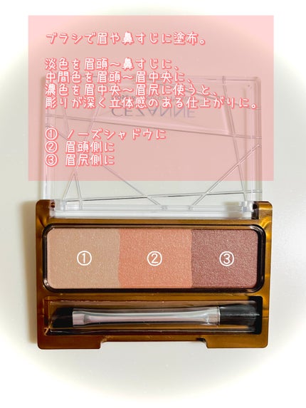 ノーズ&アイブロウパウダー/CEZANNE/パウダーアイブロウを使ったクチコミ(3枚目)