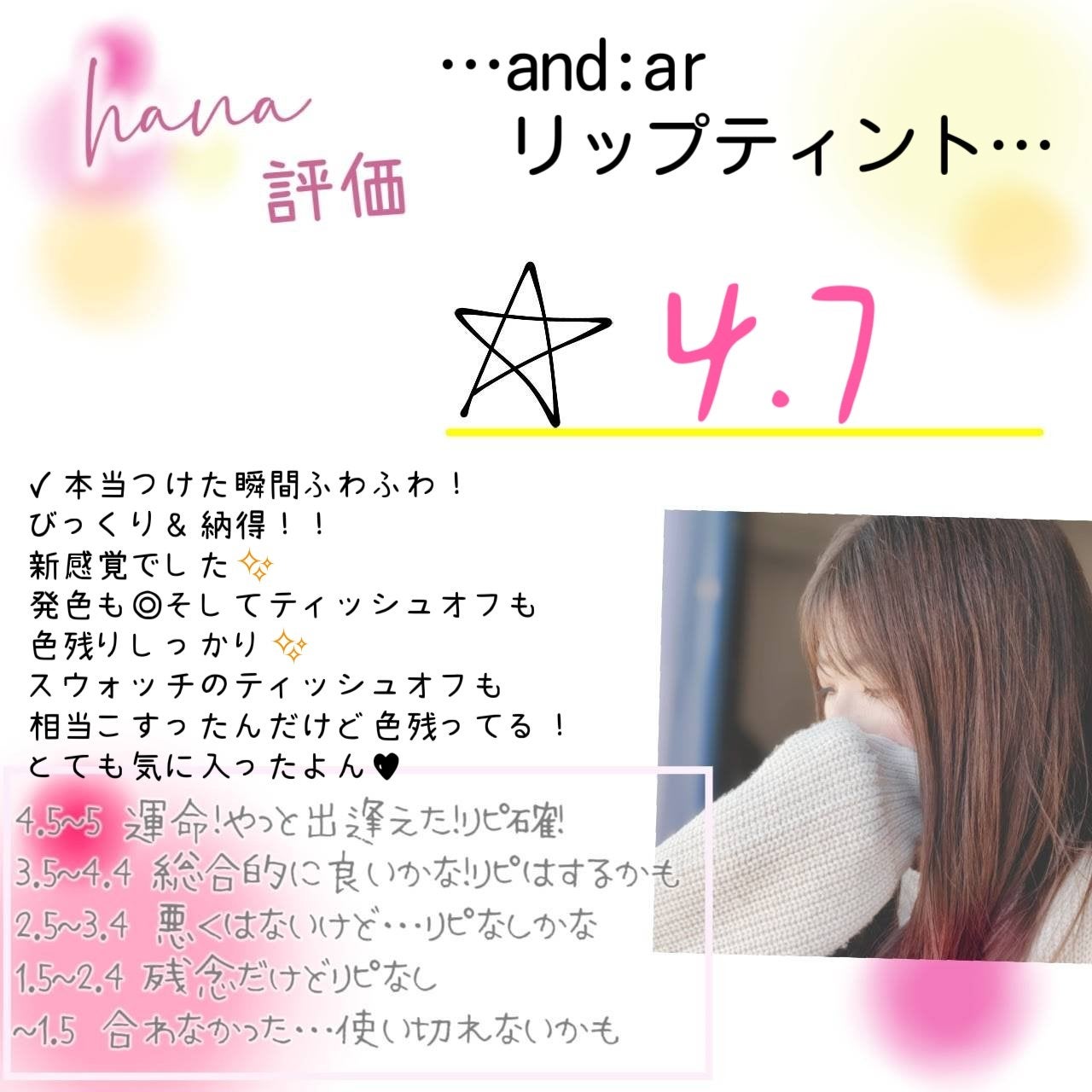 リップティント/and:ar/リップティントを使ったクチコミ(6枚目)