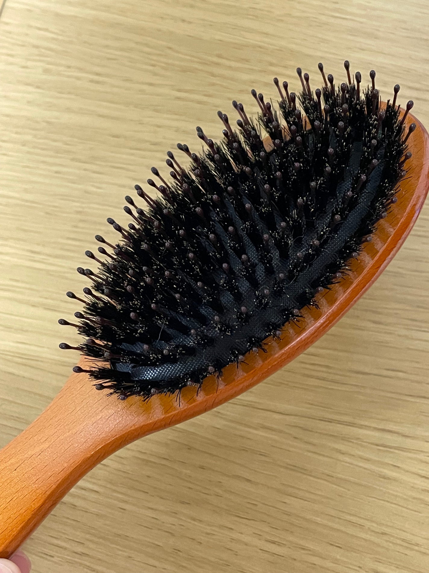 つやつや天然毛のミックスブラシ/マペペ/ヘアブラシを使ったクチコミ(1枚目)