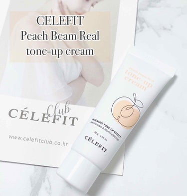 CELEFIT  ピーチビームリアルトーンアップクリームのクチコミ「\ CELEFIT Peach Beam Real tone-up cream🍑/﻿
﻿
﻿
.....」（1枚目）